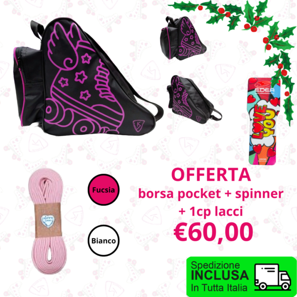 Offerta borsa pocket + spinner + lacci